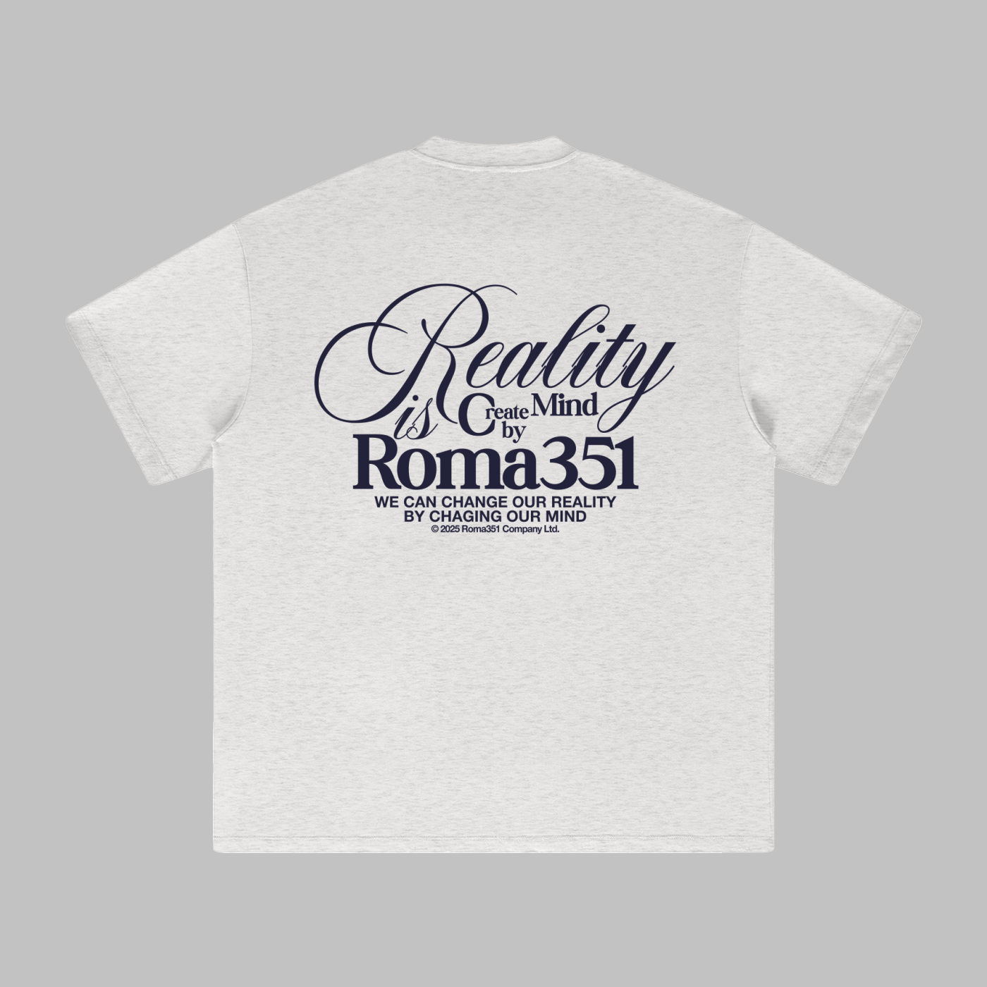 "Reality" Oversized Tee - Light Gray