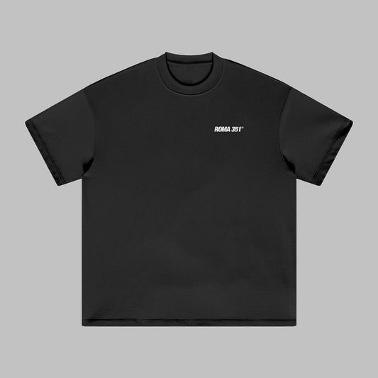 "Luck in Motion" Oversized Tee- Black