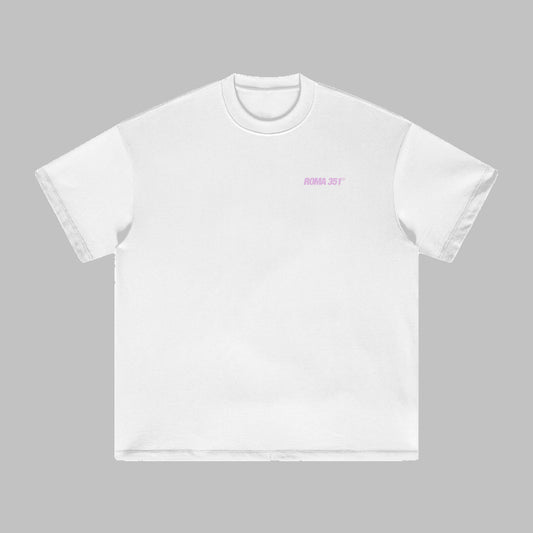 "Luck in Motion" Oversized Tee- White
