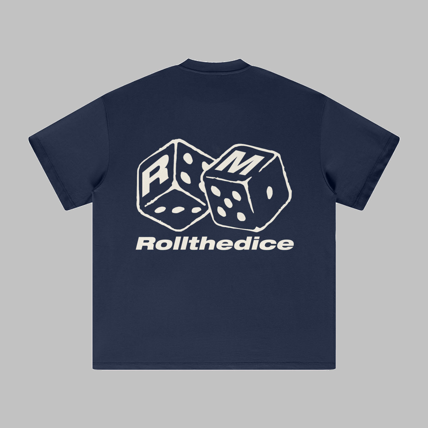 "Luck in Motion" Oversized Tee- Navy Blue