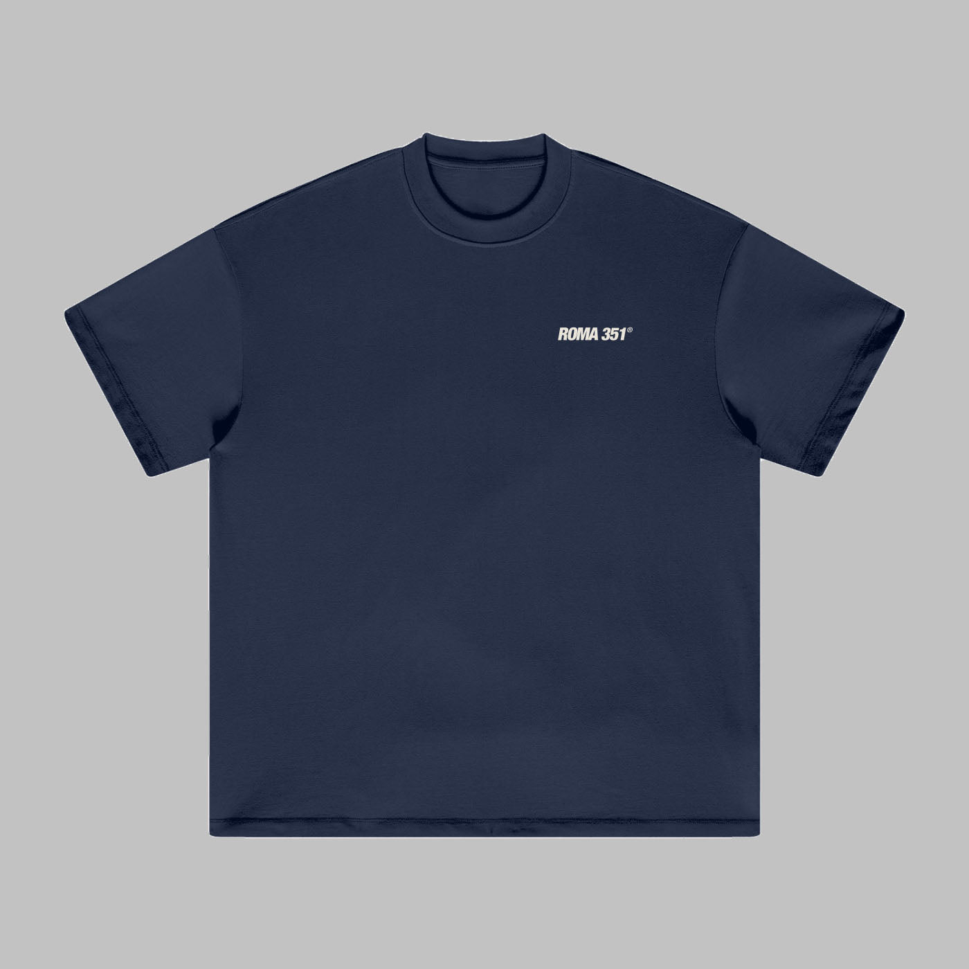 "Luck in Motion" Oversized Tee- Navy Blue