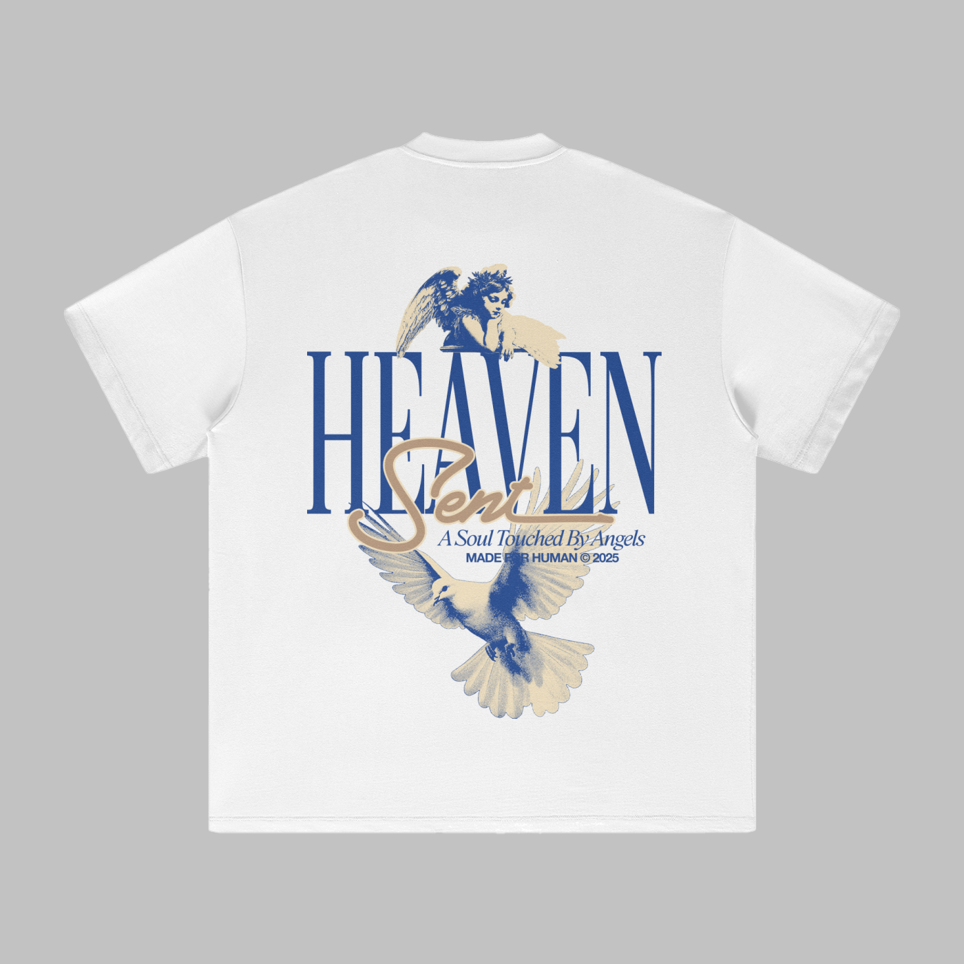 "Heaven Sent" Oversized Tee - White