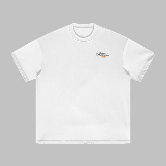 "Illusions Restricted" Oversized Tee - White