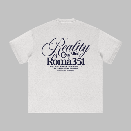 "Reality" Oversized Tee - Light Gray