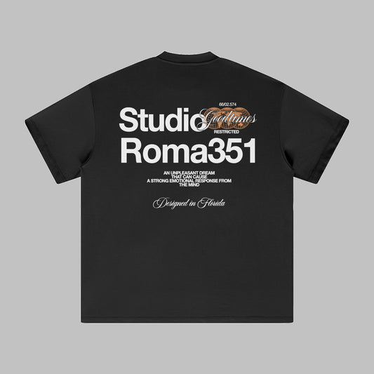 "Illusions Restricted" Oversized Tee - Black