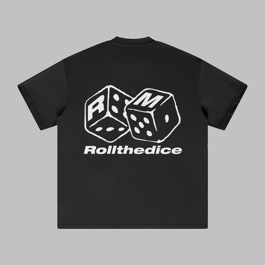 "Luck in Motion" Oversized Tee- Black