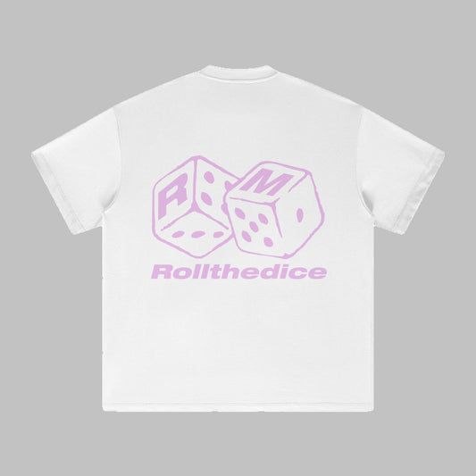 "Luck in Motion" Oversized Tee- White