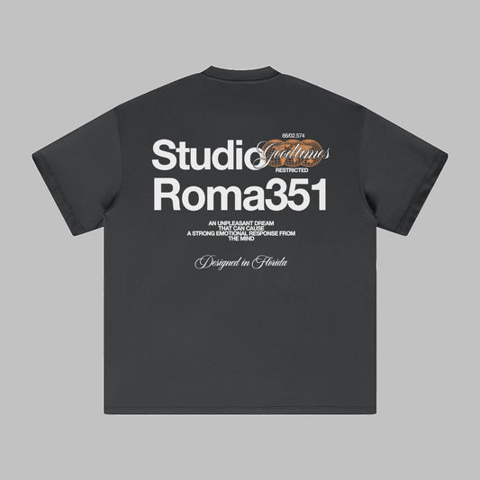 "Illusions Restricted" Oversized Tee - Gray