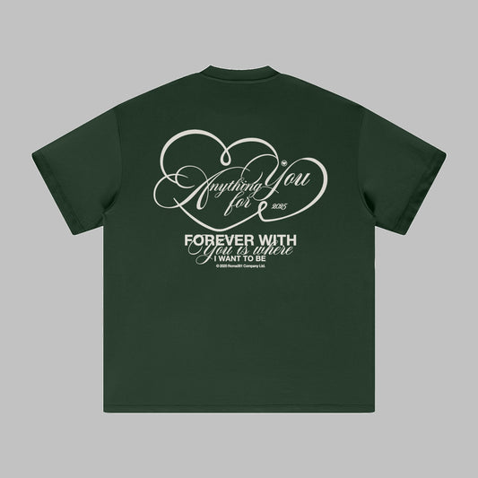 "Where I Want To Be" Oversized Tee  - Green