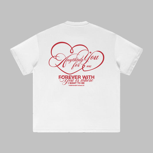 "Where I Want To Be" Oversized Tee  - White