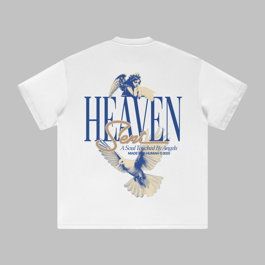 "Heaven Sent" Oversized Tee - White