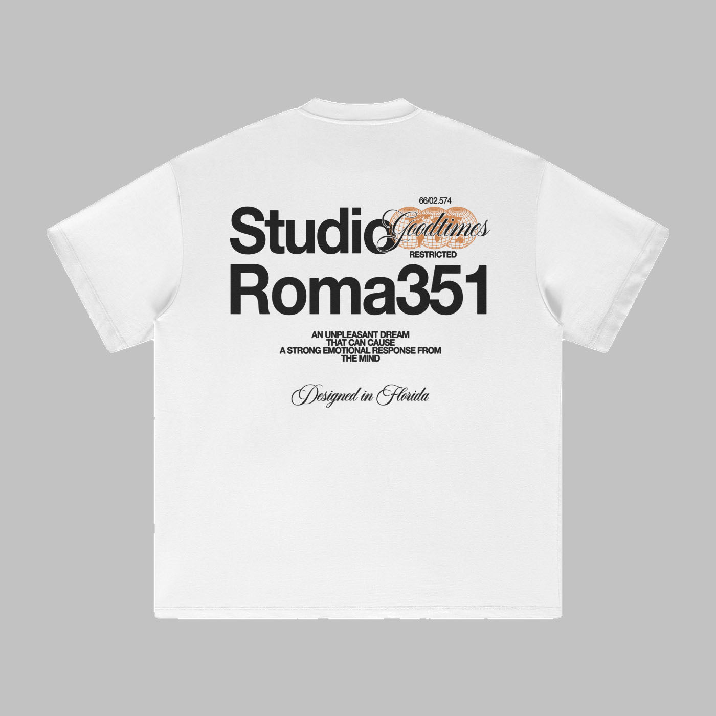 "Illusions Restricted" Oversized Tee - White