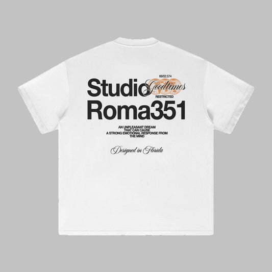 "Illusions Restricted" Oversized Tee - White